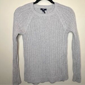 GAP Light Gray Cable Knit Sweater